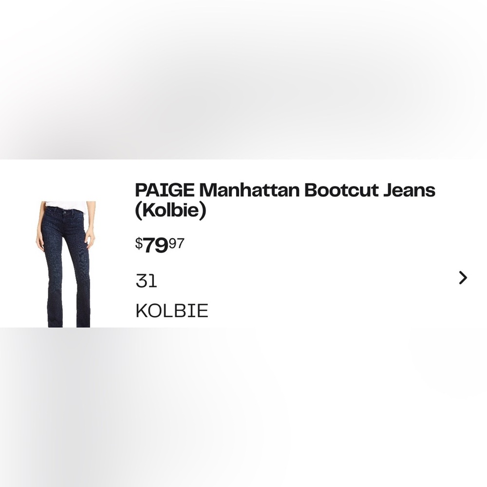 PAIGE Women's Deep Indigo Boot Cut Jeans - Picture 2 of 2